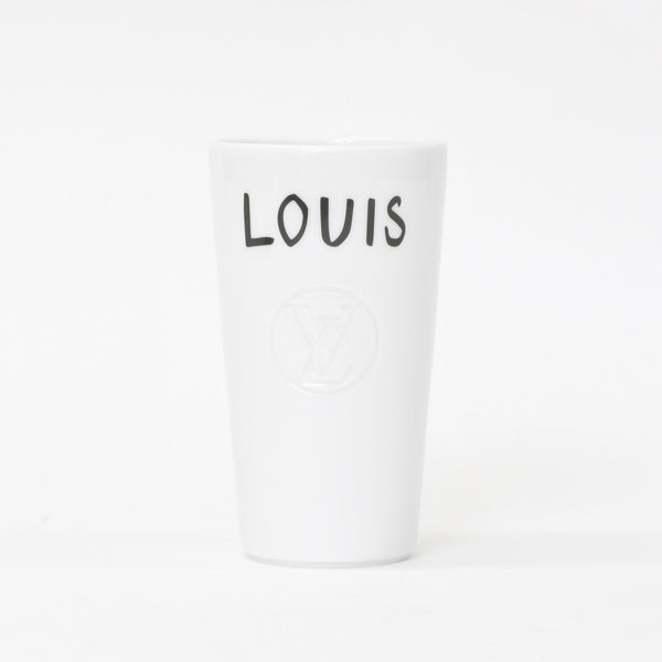 Very good condition LOUIS VUITTON Tumbler Monogram Green White Cup GI0909 Used 4a004988