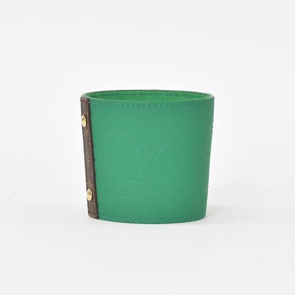 Very good condition LOUIS VUITTON Tumbler Monogram Green White Cup GI0909 Used 4a004988