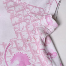 画像をギャラリービューアに読み込む, Christian Dior クリスチャンディオール Vネック 半袖Tシャツ 5P16155953 サイズ38 トロッター柄 総柄 ピンク ガリアーノ期 美品 中古 4a004999