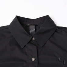 画像をギャラリービューアに読み込む, 新品未使用 CHROME HEARTS クロムハーツ 長袖シャツ サイズS クロスボールボタン ブラック シルバー925 CHロゴ刺繍 中古 4a004936