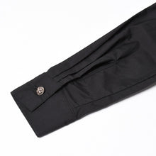 画像をギャラリービューアに読み込む, 新品未使用 CHROME HEARTS クロムハーツ 長袖シャツ サイズS クロスボールボタン ブラック シルバー925 CHロゴ刺繍 中古 4a004936