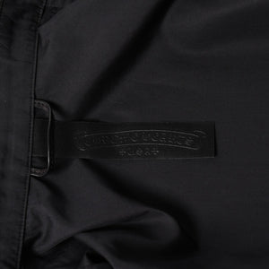 新品未使用 CHROME HEARTS クロムハーツ 長袖シャツ サイズS クロスボールボタン ブラック シルバー925 CHロゴ刺繍 中古 4a004936