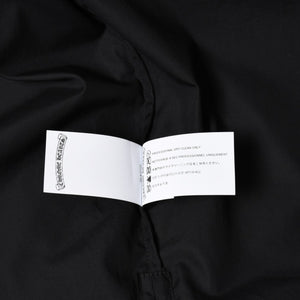 新品未使用 CHROME HEARTS クロムハーツ 長袖シャツ サイズS クロスボールボタン ブラック シルバー925 CHロゴ刺繍 中古 4a004936