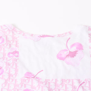 Christian Dior V-neck short sleeve T-shirt 5P16155953 Size 38 Trotter pattern All over pattern Pink Galliano period Good condition Used 4a004999