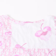 画像をギャラリービューアに読み込む, Christian Dior クリスチャンディオール Vネック 半袖Tシャツ 5P16155953 サイズ38 トロッター柄 総柄 ピンク ガリアーノ期 美品 中古 4a004999