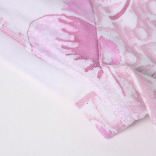 Christian Dior V-neck short sleeve T-shirt 5P16155953 Size 38 Trotter pattern All over pattern Pink Galliano period Good condition Used 4a004999
