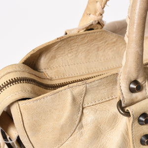 BALENCIAGA バレンシアガ ザ・シティ 115748 ハンドバッグ ショルダーバッグ 2WAY レザー ベージュ 良品 中古 4a004668