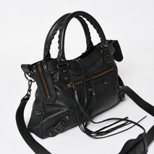 画像をギャラリービューアに読み込む, BALENCIAGA バレンシアガ ザ・タウン 240579 ハンドバッグ ショルダーバッグ 2WAY ブラック レザー 美品 中古 4a004687