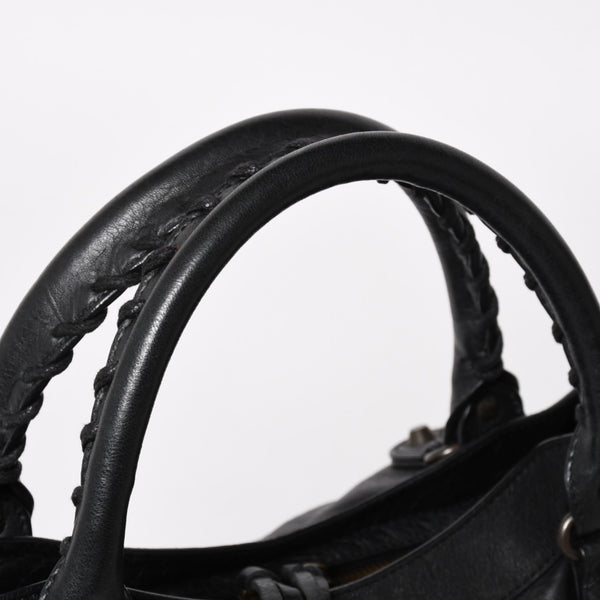 BALENCIAGA バレンシアガ ザ・タウン 240579 ハンドバッグ ショルダーバッグ 2WAY ブラック レザー 美品 中古 4a004687