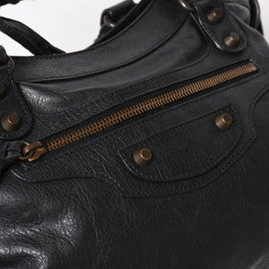 BALENCIAGA バレンシアガ ザ・タウン 240579 ハンドバッグ ショルダーバッグ 2WAY ブラック レザー 美品 中古 4a004687