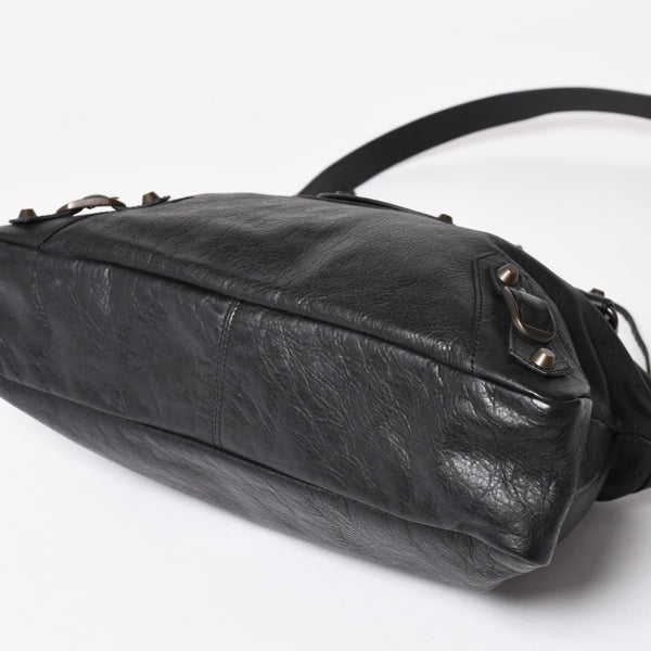 BALENCIAGA バレンシアガ ザ・タウン 240579 ハンドバッグ ショルダーバッグ 2WAY ブラック レザー 美品 中古 4a004687