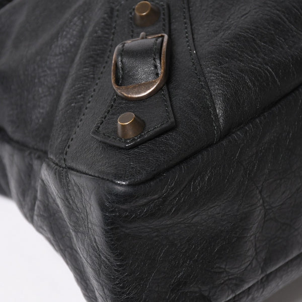 BALENCIAGA バレンシアガ ザ・タウン 240579 ハンドバッグ ショルダーバッグ 2WAY ブラック レザー 美品 中古 4a004687