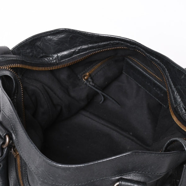 BALENCIAGA バレンシアガ ザ・タウン 240579 ハンドバッグ ショルダーバッグ 2WAY ブラック レザー 美品 中古 4a004687
