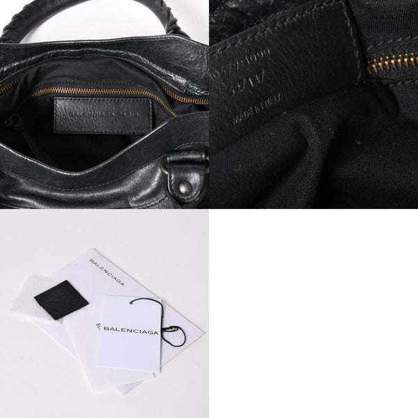 BALENCIAGA バレンシアガ ザ・タウン 240579 ハンドバッグ ショルダーバッグ 2WAY ブラック レザー 美品 中古 4a004687
