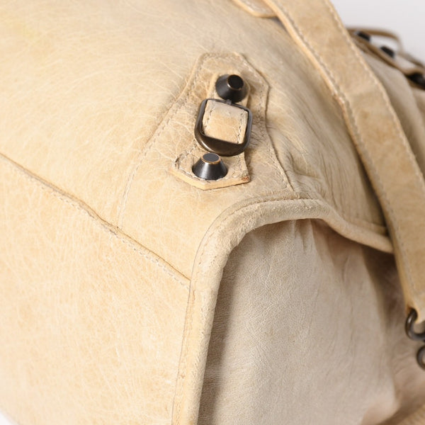 BALENCIAGA バレンシアガ ザ・シティ 115748 ハンドバッグ ショルダーバッグ 2WAY レザー ベージュ 良品 中古 4a004668
