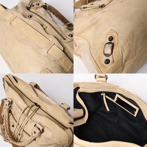 BALENCIAGA バレンシアガ ザ・シティ 115748 ハンドバッグ ショルダーバッグ 2WAY レザー ベージュ 良品 中古 4a004668