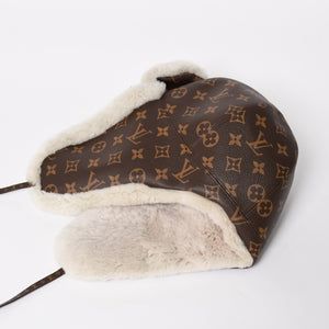 新品未使用 LOUIS VUITTON ルイヴィトン フライトキャップ パイロットキャップ M70739 ブラウン ビーバー 中古 4a004768