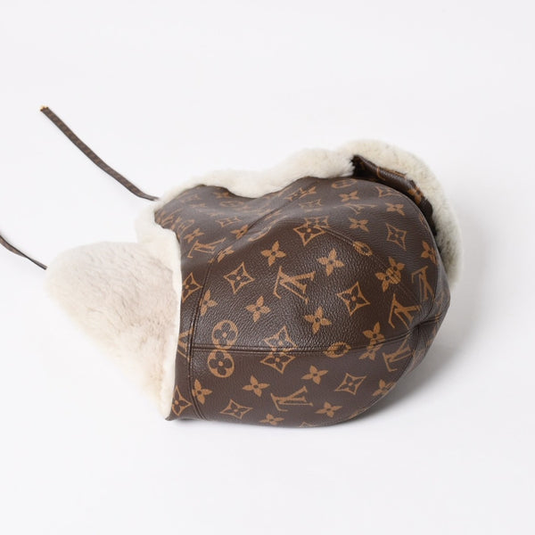 新品未使用 LOUIS VUITTON ルイヴィトン フライトキャップ パイロットキャップ M70739 ブラウン ビーバー 中古 4a004768