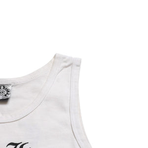 CHROME HEARTS クロムハーツ タンクトップ サイズS オールドイングリッシュロゴ スクロールラベルロゴ ホワイト 美品 中古 4a005028