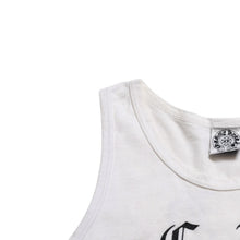 画像をギャラリービューアに読み込む, CHROME HEARTS クロムハーツ タンクトップ サイズS オールドイングリッシュロゴ スクロールラベルロゴ ホワイト 美品 中古 4a005028
