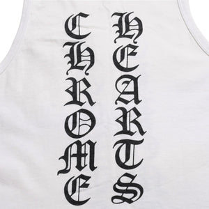 CHROME HEARTS クロムハーツ タンクトップ サイズS オールドイングリッシュロゴ スクロールラベルロゴ ホワイト 美品 中古 4a005028