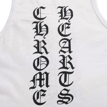 画像をギャラリービューアに読み込む, CHROME HEARTS クロムハーツ タンクトップ サイズS オールドイングリッシュロゴ スクロールラベルロゴ ホワイト 美品 中古 4a005028