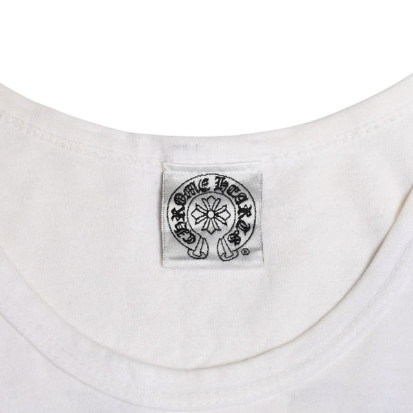 CHROME HEARTS クロムハーツ タンクトップ サイズS オールドイングリッシュロゴ スクロールラベルロゴ ホワイト 美品 中古 4a005028