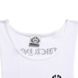 Very good condition CHROME HEARTS Tank Top Size L FUCK YOU Vine Dagger Horseshoe White Tokyo Limited Used 4a005031