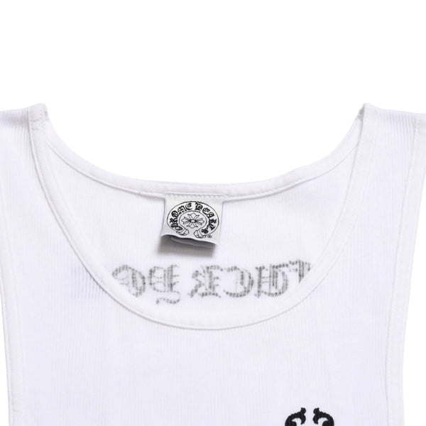 Very good condition CHROME HEARTS Tank Top Size L FUCK YOU Vine Dagger Horseshoe White Tokyo Limited Used 4a005031