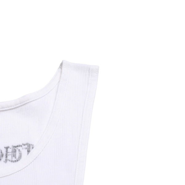 Very good condition CHROME HEARTS Tank Top Size L FUCK YOU Vine Dagger Horseshoe White Tokyo Limited Used 4a005031