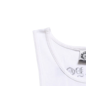 Very good condition CHROME HEARTS Tank Top Size L FUCK YOU Vine Dagger Horseshoe White Tokyo Limited Used 4a005031