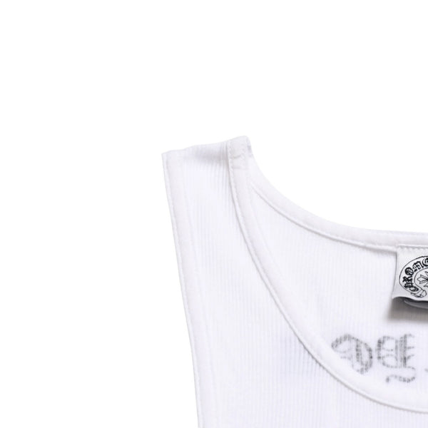 Very good condition CHROME HEARTS Tank Top Size L FUCK YOU Vine Dagger Horseshoe White Tokyo Limited Used 4a005031