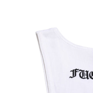 Very good condition CHROME HEARTS Tank Top Size L FUCK YOU Vine Dagger Horseshoe White Tokyo Limited Used 4a005031