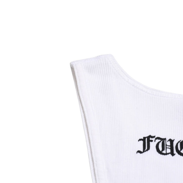 Very good condition CHROME HEARTS Tank Top Size L FUCK YOU Vine Dagger Horseshoe White Tokyo Limited Used 4a005031