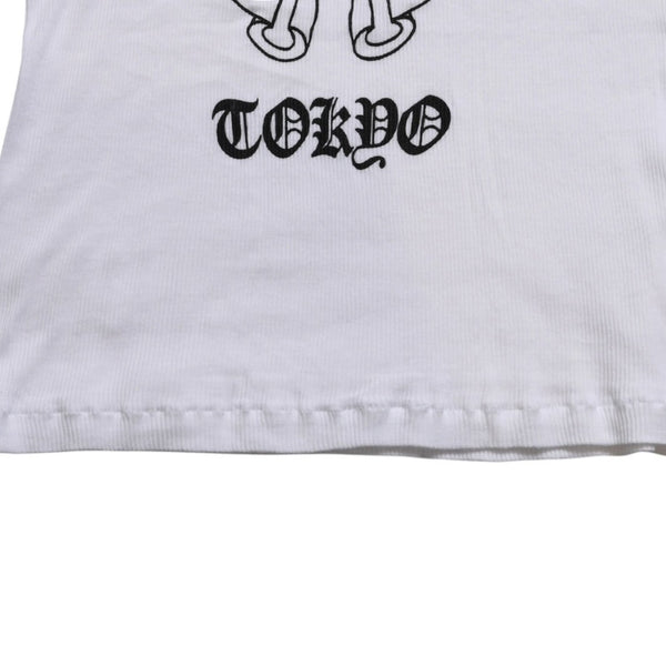 Very good condition CHROME HEARTS Tank Top Size L FUCK YOU Vine Dagger Horseshoe White Tokyo Limited Used 4a005031