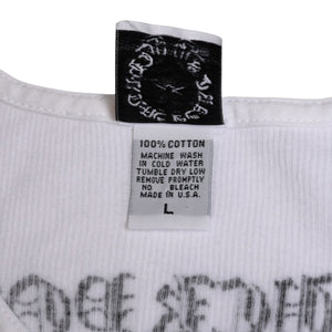 Very good condition CHROME HEARTS Tank Top Size L FUCK YOU Vine Dagger Horseshoe White Tokyo Limited Used 4a005031