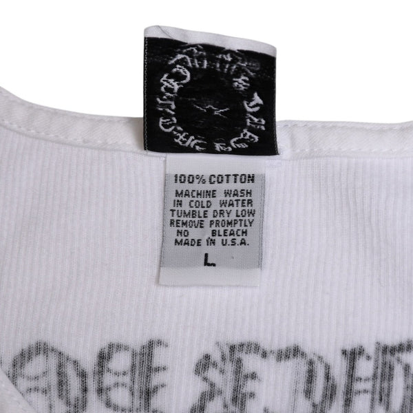 Very good condition CHROME HEARTS Tank Top Size L FUCK YOU Vine Dagger Horseshoe White Tokyo Limited Used 4a005031