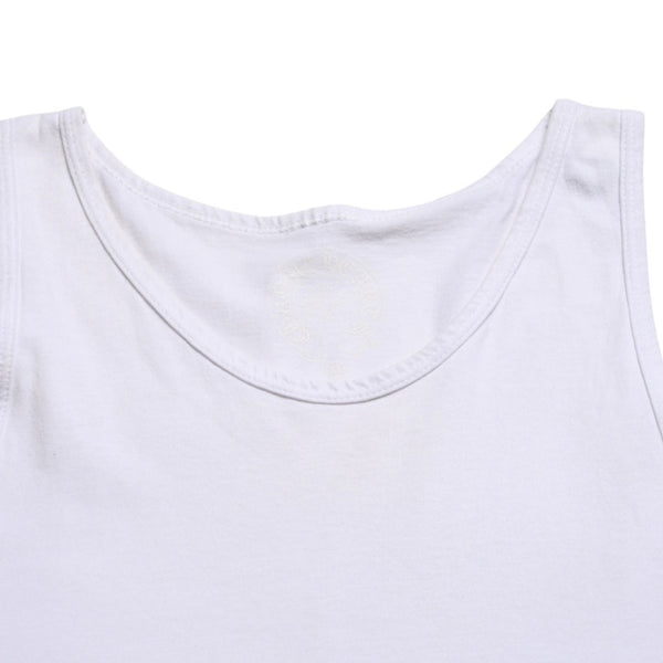 CHROME HEARTS Tank Top Size M Star Print Scroll Label Logo CH Logo White Good Condition Used 4a005003