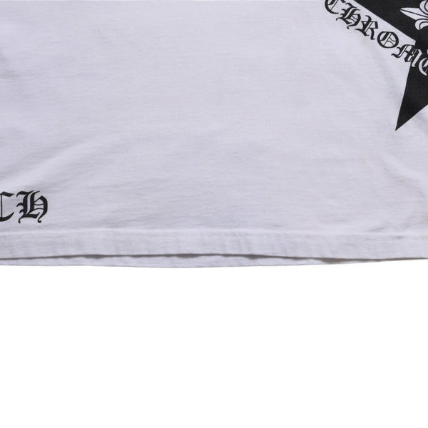CHROME HEARTS Tank Top Size M Star Print Scroll Label Logo CH Logo White Good Condition Used 4a005003