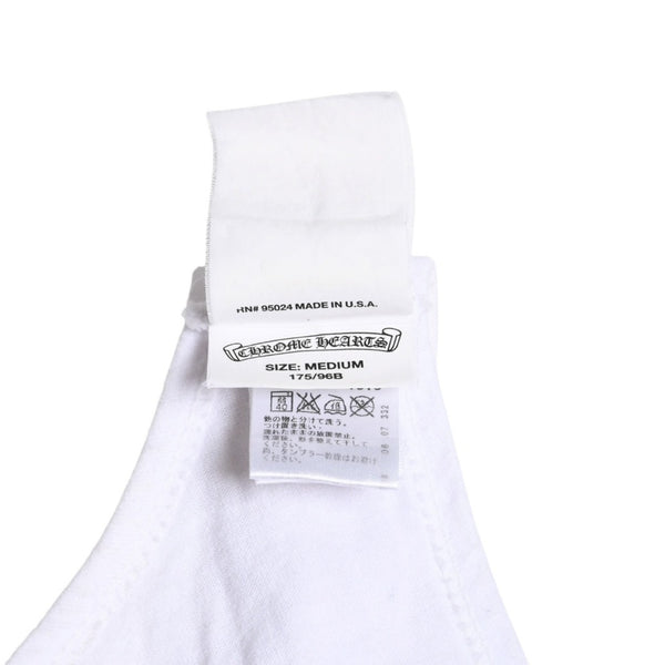 CHROME HEARTS Tank Top Size M Star Print Scroll Label Logo CH Logo White Good Condition Used 4a005003