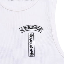 画像をギャラリービューアに読み込む, 極美品 CHROME HEARTS クロムハーツ タンクトップ サイズL FUCK YOU CHクロス オールドイングリッシュロゴ ホワイト 中古 4a005029
