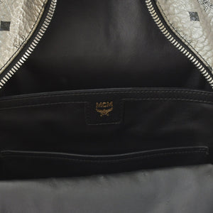 MCM エムシーエム リュックサック バックパック シルバー スタッズ メタリックシルバー ブラック 美品 中古 4a005036