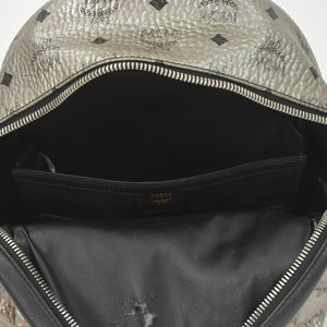 MCM エムシーエム リュックサック バックパック シルバー スタッズ メタリックシルバー ブラック 美品 中古 4a005036