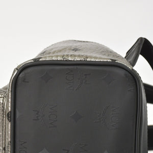 MCM エムシーエム リュックサック バックパック シルバー スタッズ メタリックシルバー ブラック 美品 中古 4a005036