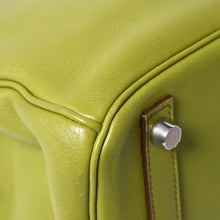 Load image into Gallery viewer, 極美品 HERMES エルメス BIRKIN バーキン 30 ハンドバッグ ヴォースイフト アニスグリーン ◻︎L刻印 シルバー金具 内縫い 中古 4a005046