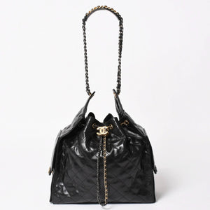 New and unused CHANEL CHANEL 25 Large Handbag AS5553 Random Number Grained Calfskin Coco Mark Black Used 4a005049