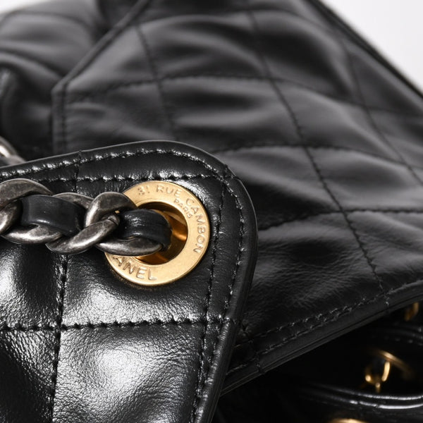 New and unused CHANEL CHANEL 25 Large Handbag AS5553 Random Number Grained Calfskin Coco Mark Black Used 4a005049