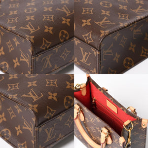 LOUIS VUITTON ルイヴィトン サックプラBB ハンドバッグ M46265 モノグラム 2WAY PVC レザー ブラウン ゴールド金具 美品 中古 4a005080