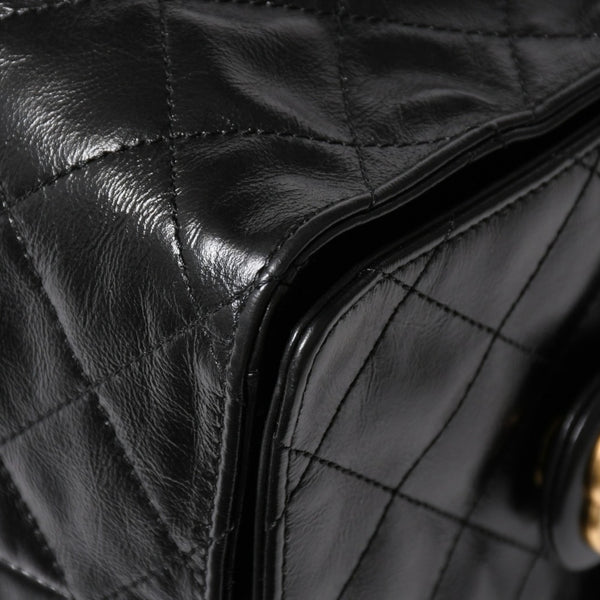 New and unused CHANEL CHANEL 25 Large Handbag AS5553 Random Number Grained Calfskin Coco Mark Black Used 4a005049