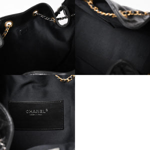 New and unused CHANEL CHANEL 25 Large Handbag AS5553 Random Number Grained Calfskin Coco Mark Black Used 4a005049